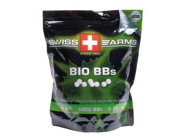 Swiss Arms BIO BBs 6 mm Weiß 0,20 g 5.000 Stück Swiss Arms BIO BBs 6 mm Weiß 0,20 g 5.000 Stück