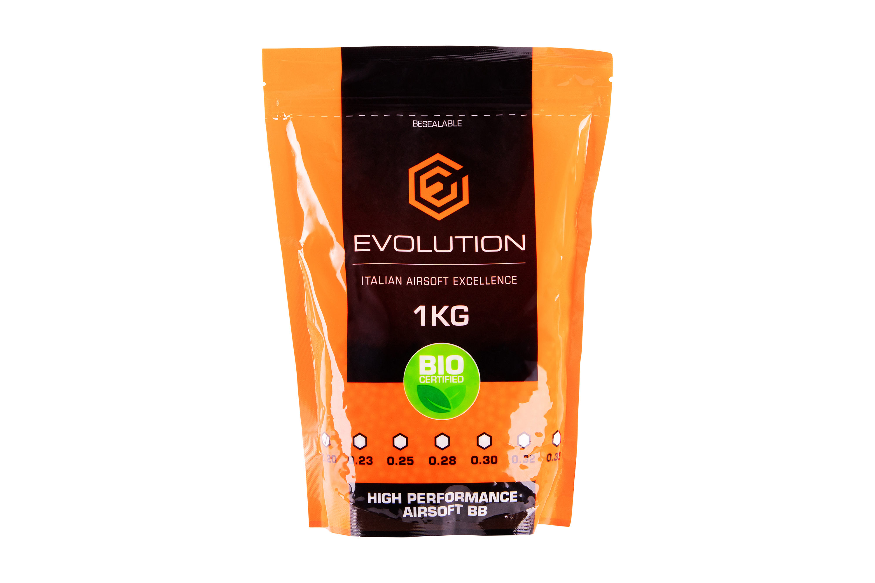 Evolution High Performance Airsoft BIO BBs 6 mm 0,20 g 5.000 Stück Evolution High Performance Airsoft BIO BBs 6 mm 0,20 g 5.000 Stück