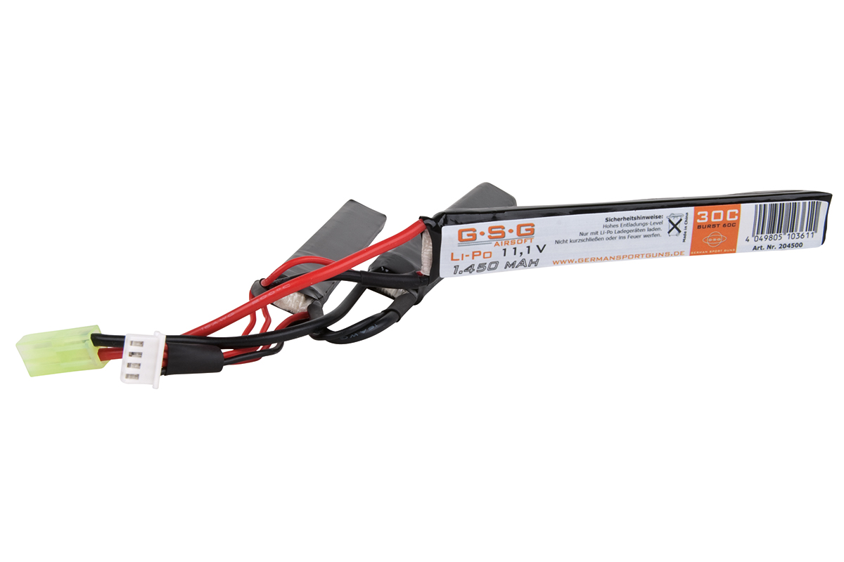 GSG Akku Li-Po 11,1V | 1.450 mAh - Airsoft GSG Akku Li-Po 11,1V | 1.450 mAh - Airsoft