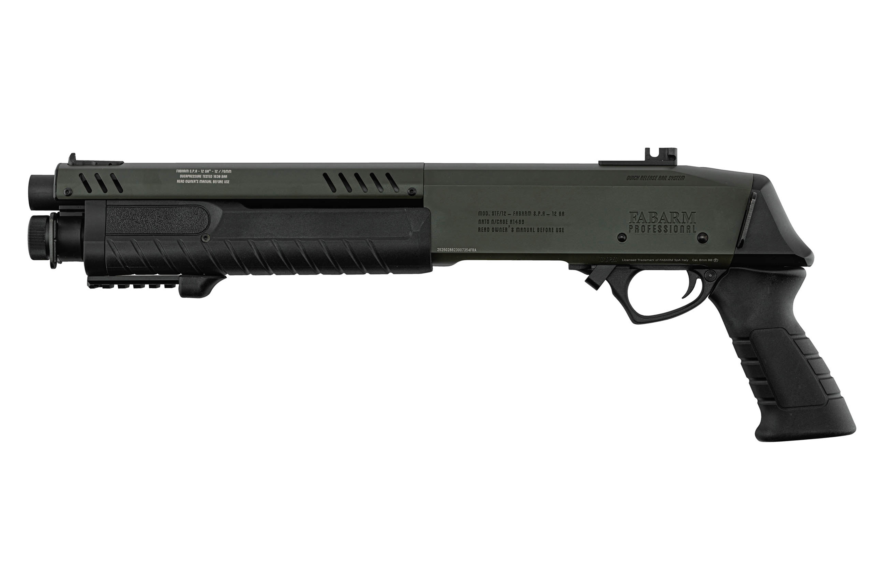 FABARM STF12 Initial short OD Green 6mm - Airsoft Gas Non BlowBack