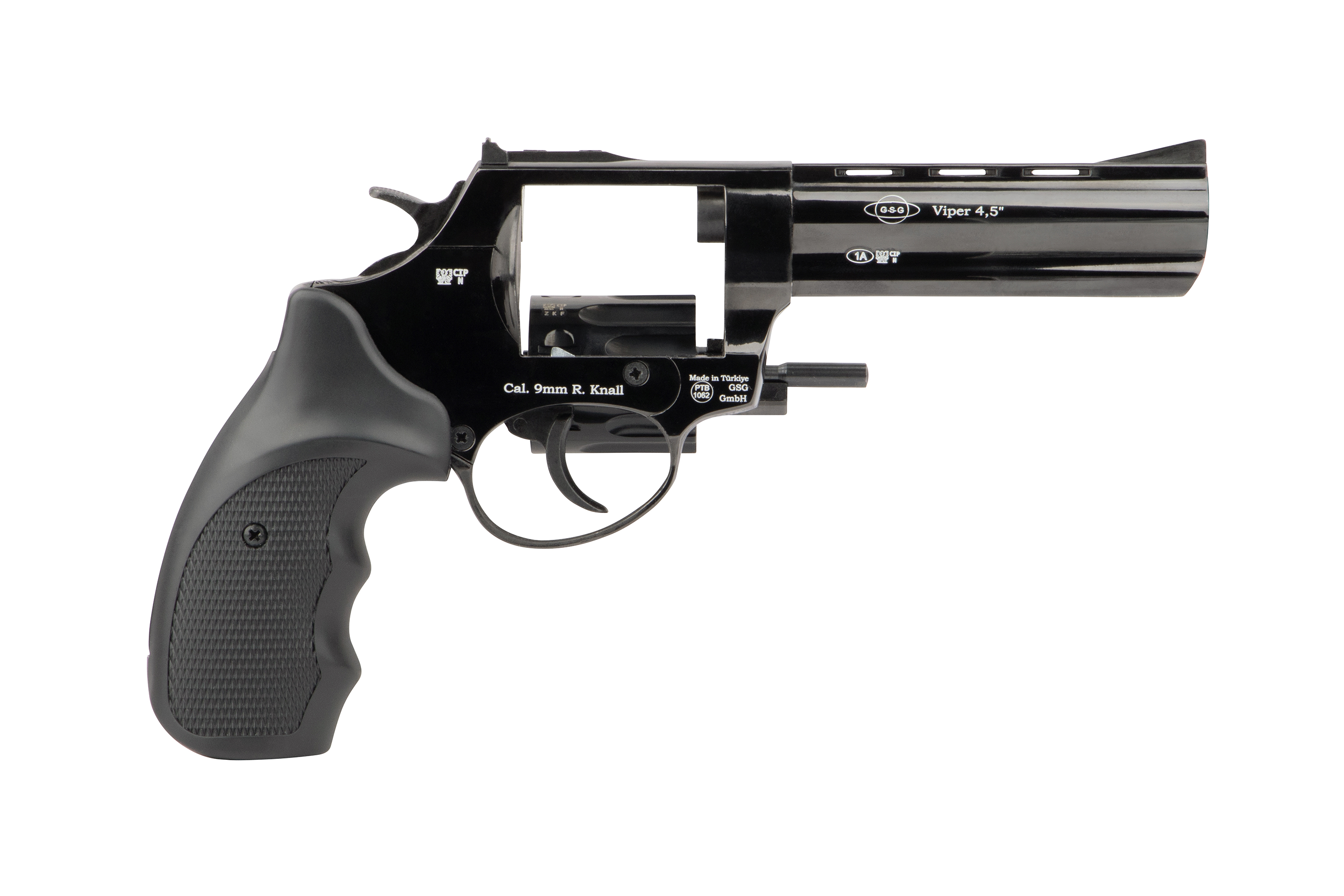 Ekol Viper 4,5'' Schwarz 9 mm R. - Gas-Signal