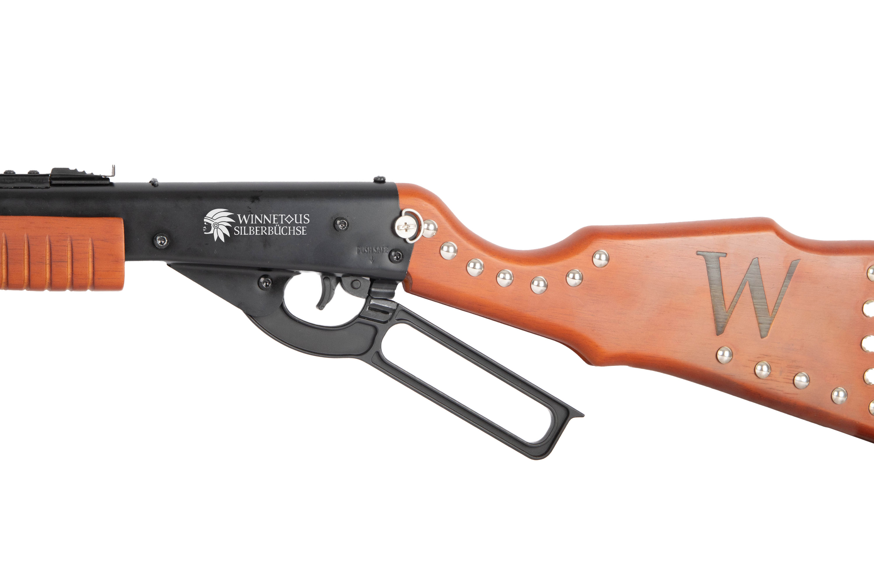 Winnetous Silberbüchse 4,5mm BB - Druckluft Federdruck | Unterhebelspanner