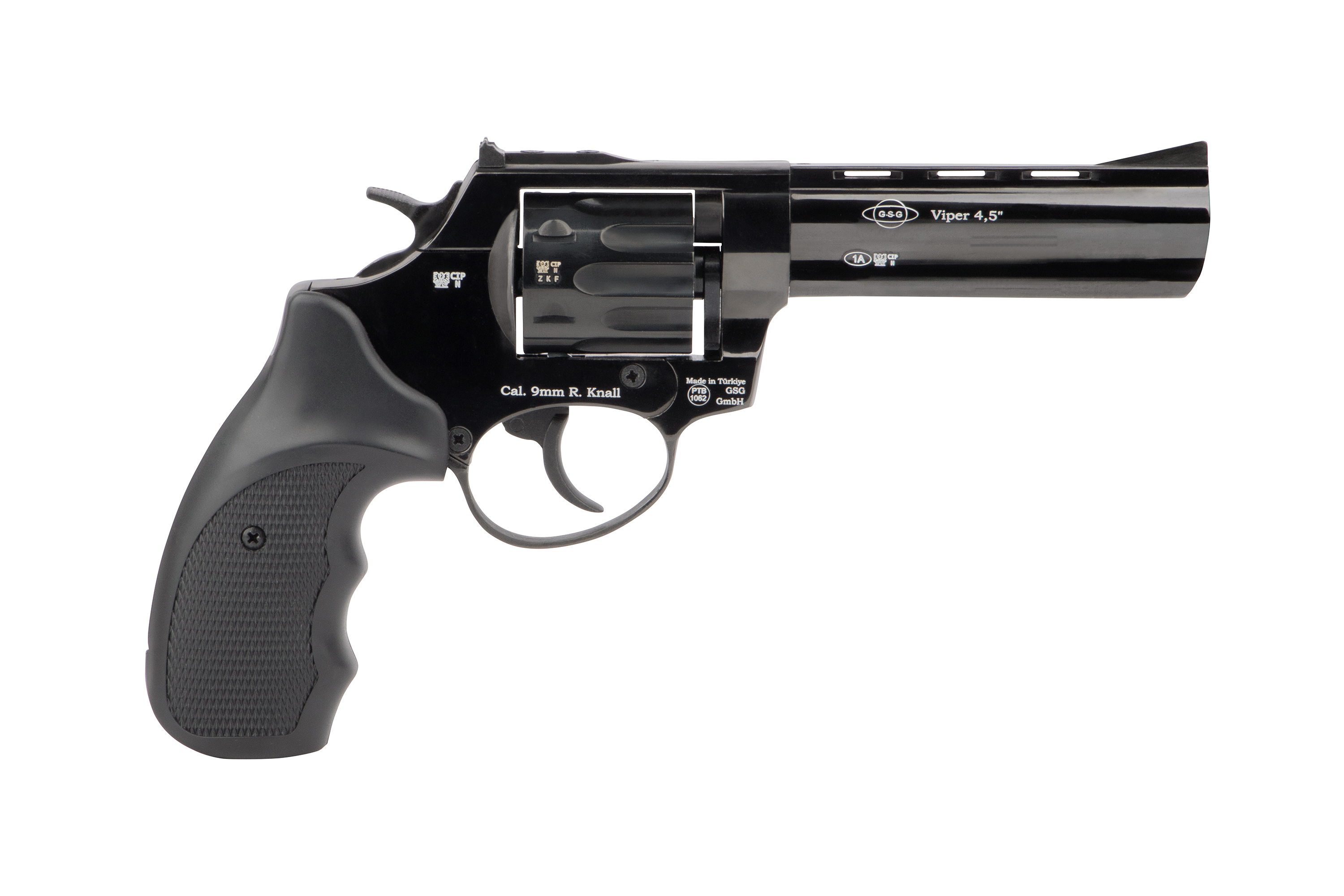 Ekol Viper 4,5'' Schwarz 9 mm R. - Gas-Signal