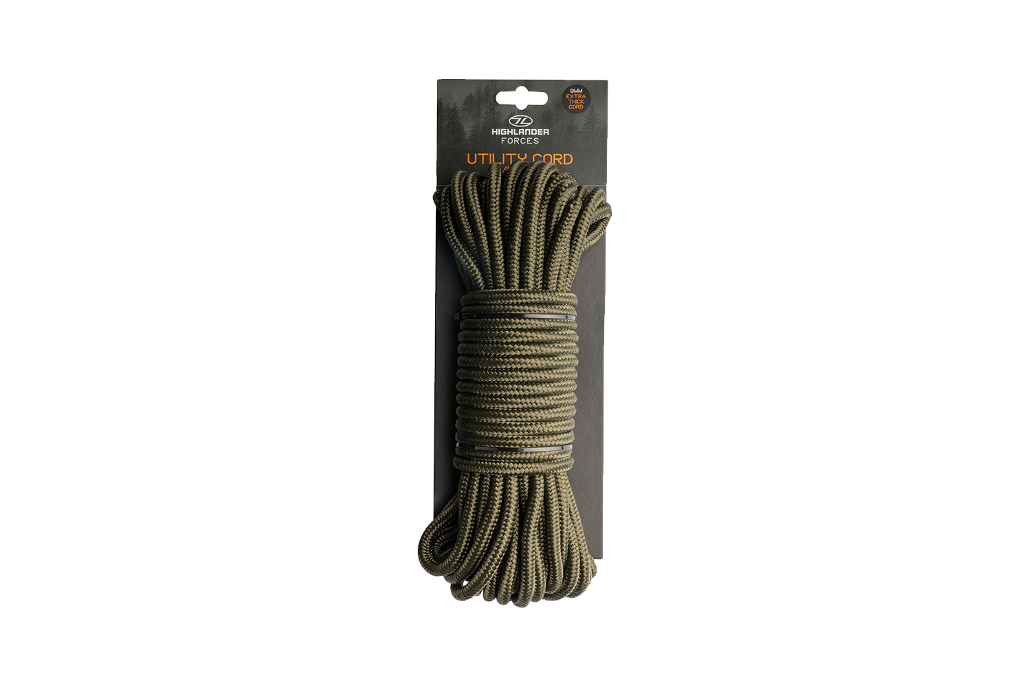 Highlander Forces Mehrzweckseil 9 mm x 15 m Oliv