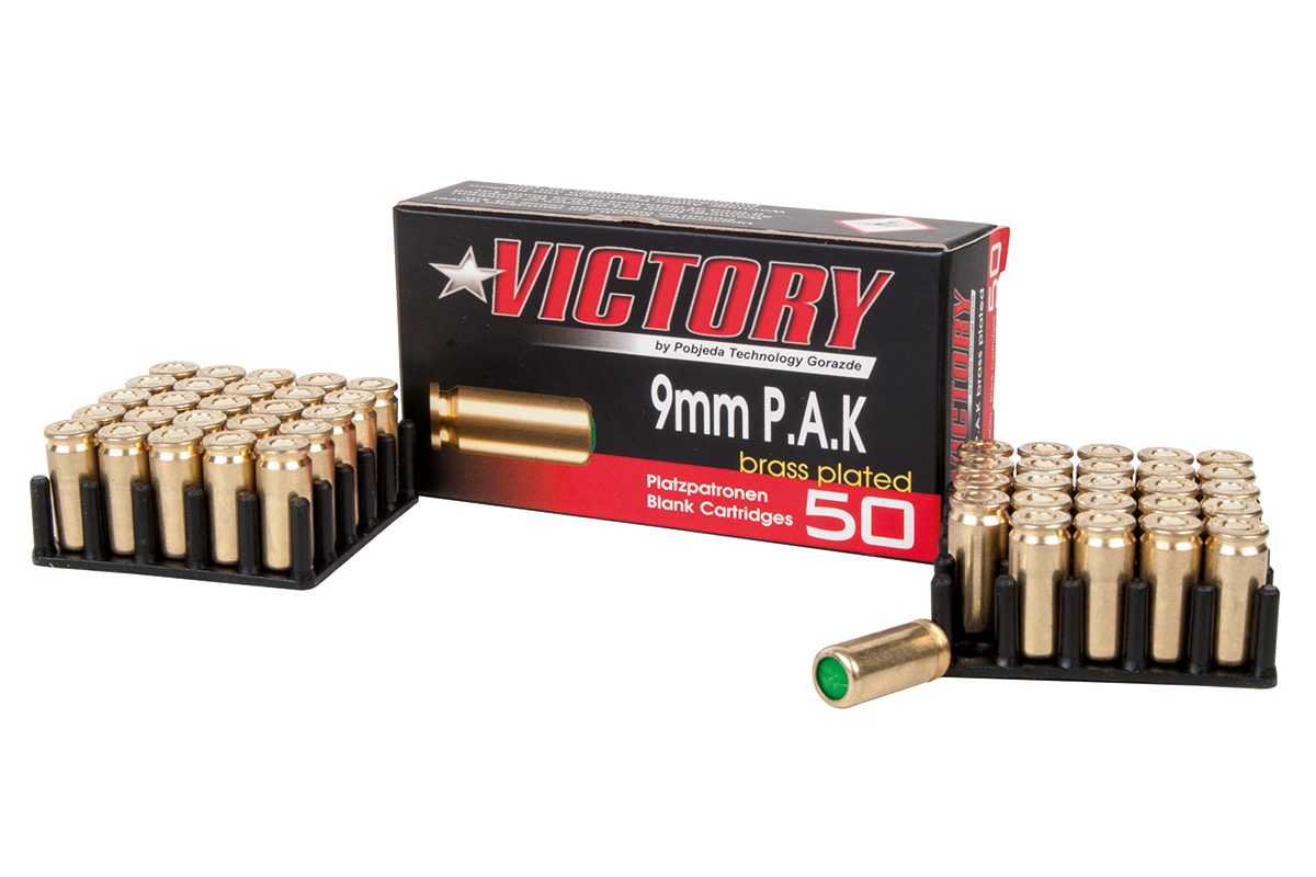 Victory Platzpatronen MAX Brass 9mm P.A.K. 50 Stück